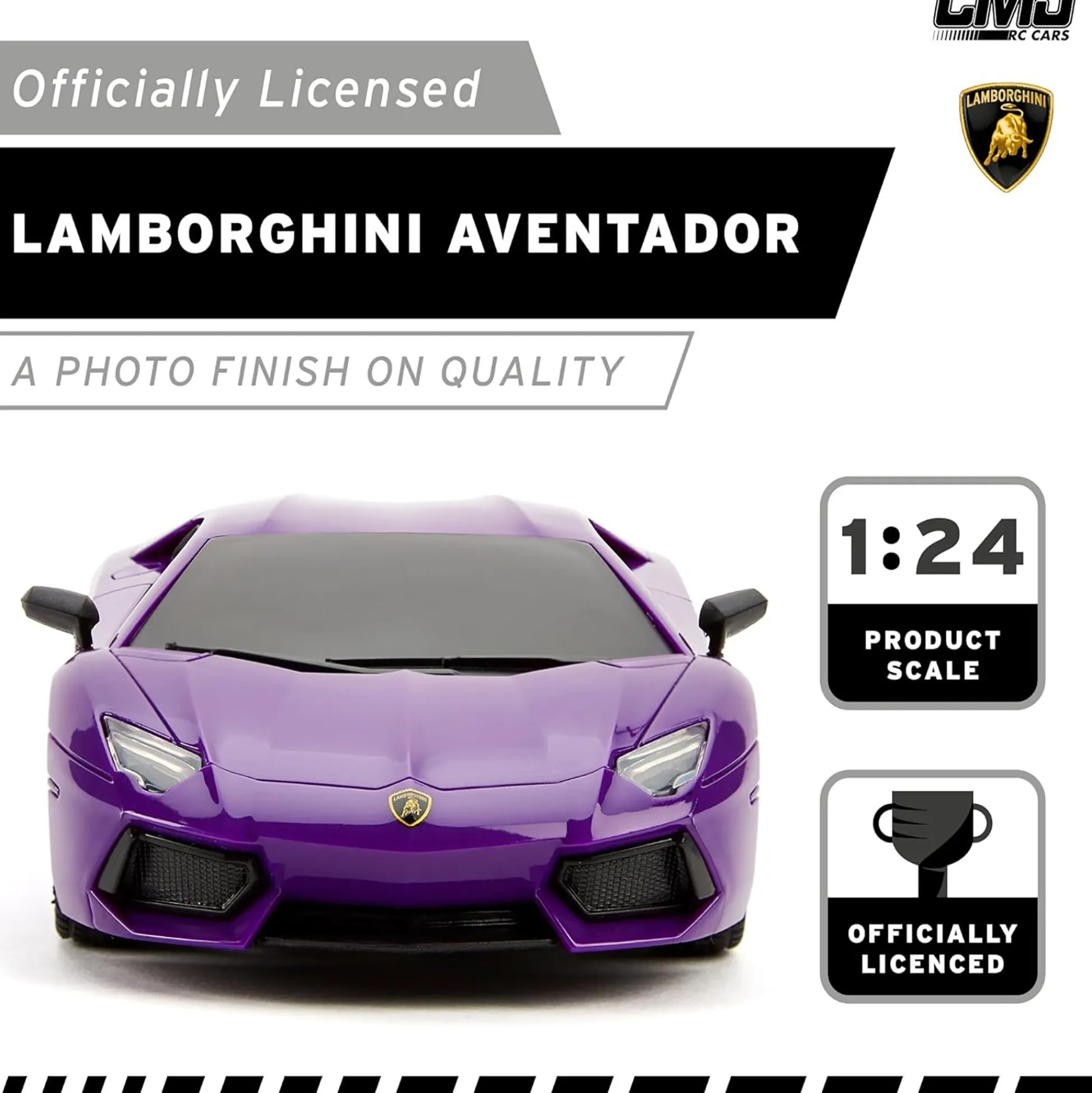 Flat River Group CMJ RC Cars Radio Control Lamborghini LP700-4 - Purple - 1:24 Scale, 2.4GHz, LED Headlights* Rc Cars & Flight