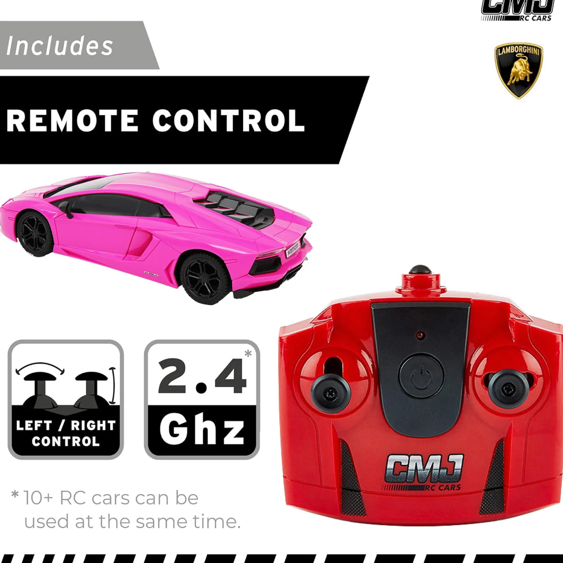 Flat River Group CMJ RC Cars Radio Control Lamborghini LP700-4 - Pink - 1:24 Scale with 2.4GHz and LED Headlights* Rc Cars & Flight