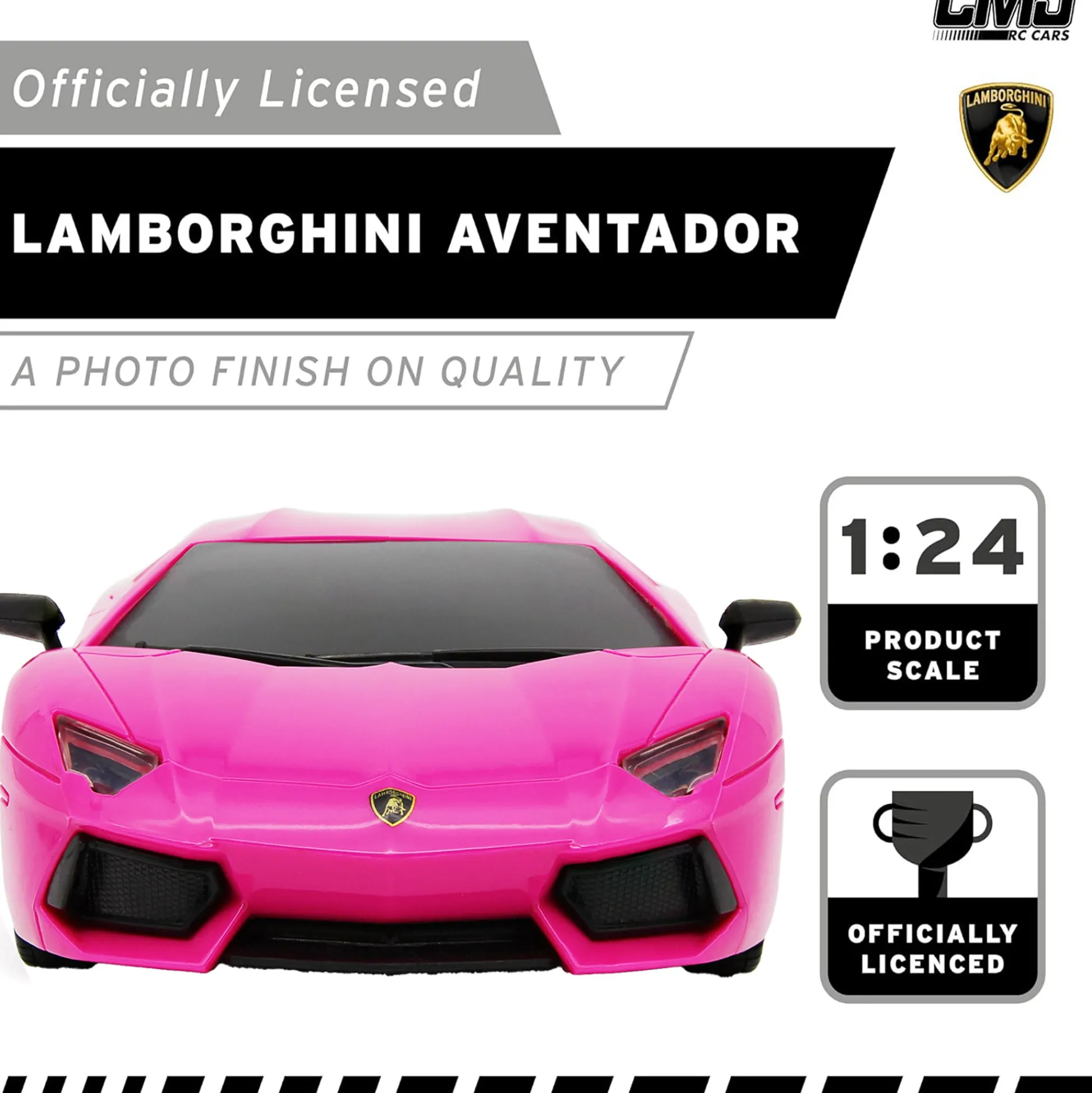 Flat River Group CMJ RC Cars Radio Control Lamborghini LP700-4 - Pink - 1:24 Scale with 2.4GHz and LED Headlights* Rc Cars & Flight