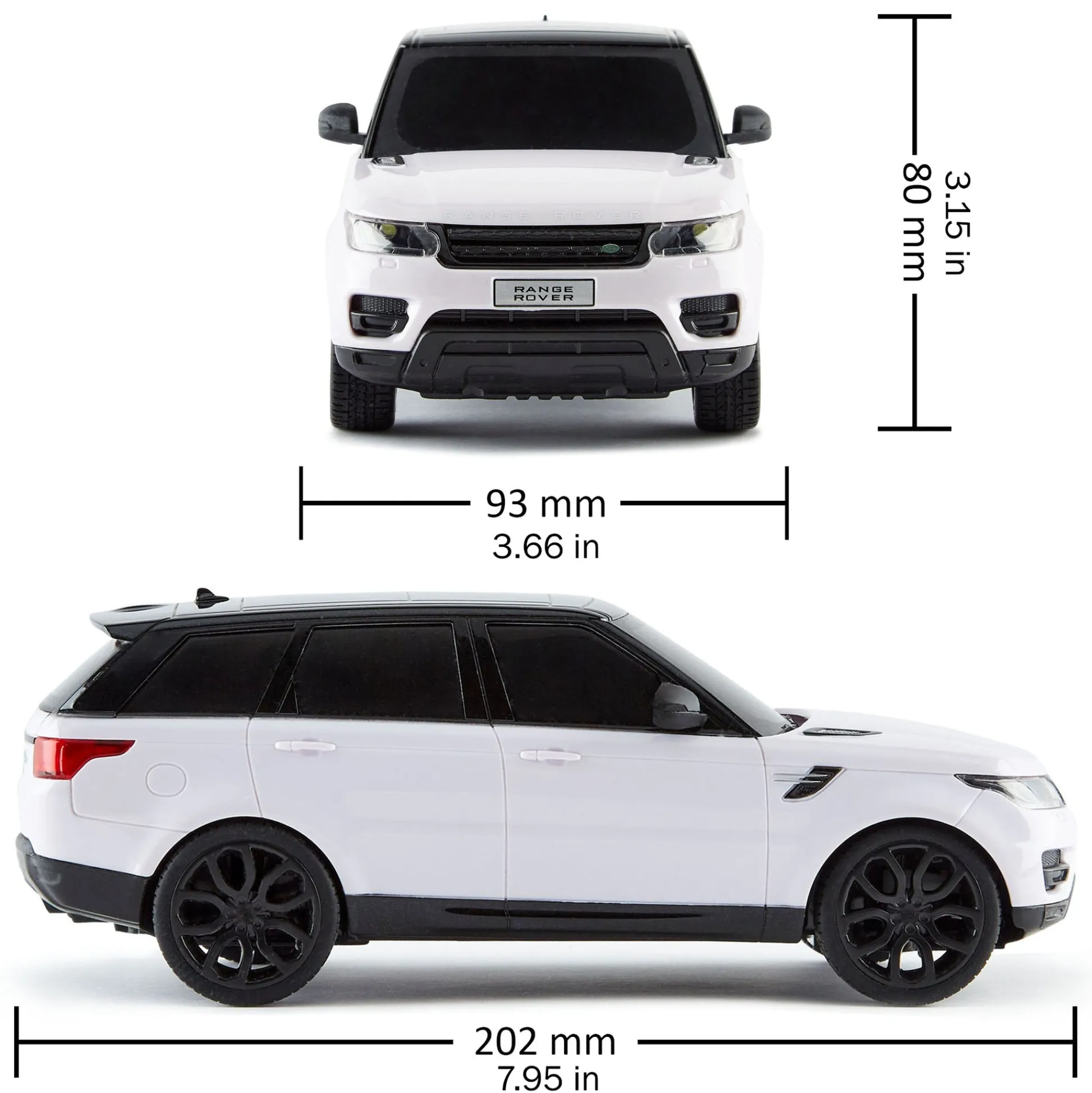 Flat River Group CMJ RC Cars Range Rover - White - 1:24 Scale, 2.4GHz Remote Control SUV with LED Headlights* Rc Cars & Flight