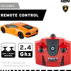 Flat River Group CMJ RC Lamborghini LP700-4 - Orange - 1:24 Scale - 2.4GHz Remote Control Car with LED Headlights* Rc Cars & Flight