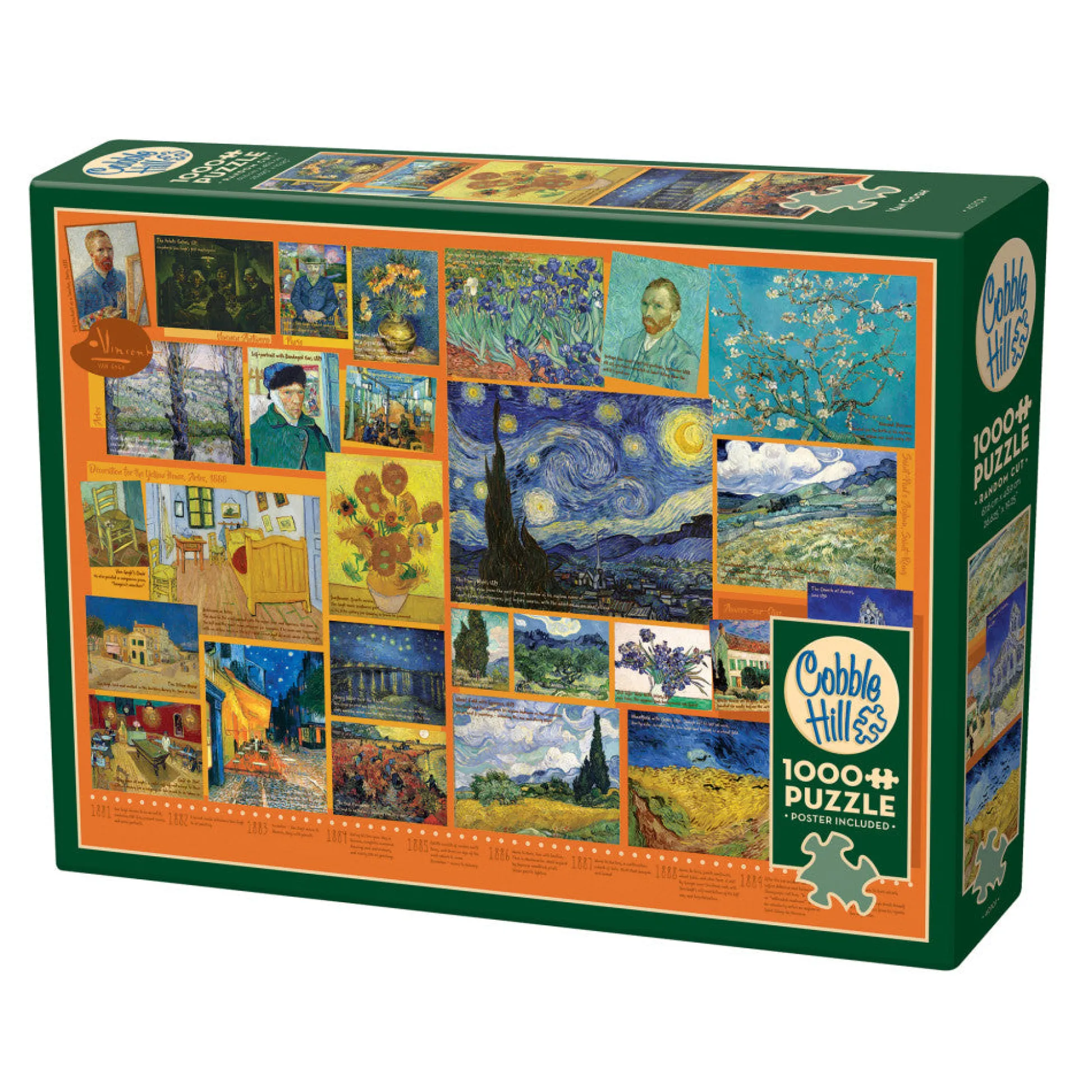 Flat River Group Cobble Hill 1000 Piece Van Gogh Puzzle with Reference Poster* Puzzles
