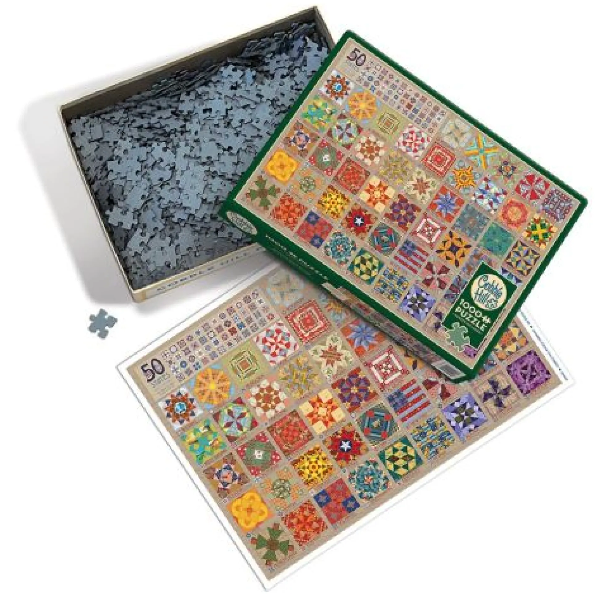Calendar Holdings, LLC Cobble Hill 50 States Quilt Blocks Jigsaw Puzzle - 1000 pc* Puzzles