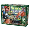 Flat River Group Cobble Hill Cats Retreat 1000 Piece Puzzle - Eco-Friendly Jigsaw* Puzzles