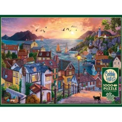 Calendar Holdings, LLC Cobble Hill Coastal Town Sunset Jigsaw Puzzle - 1000 pc* Puzzles