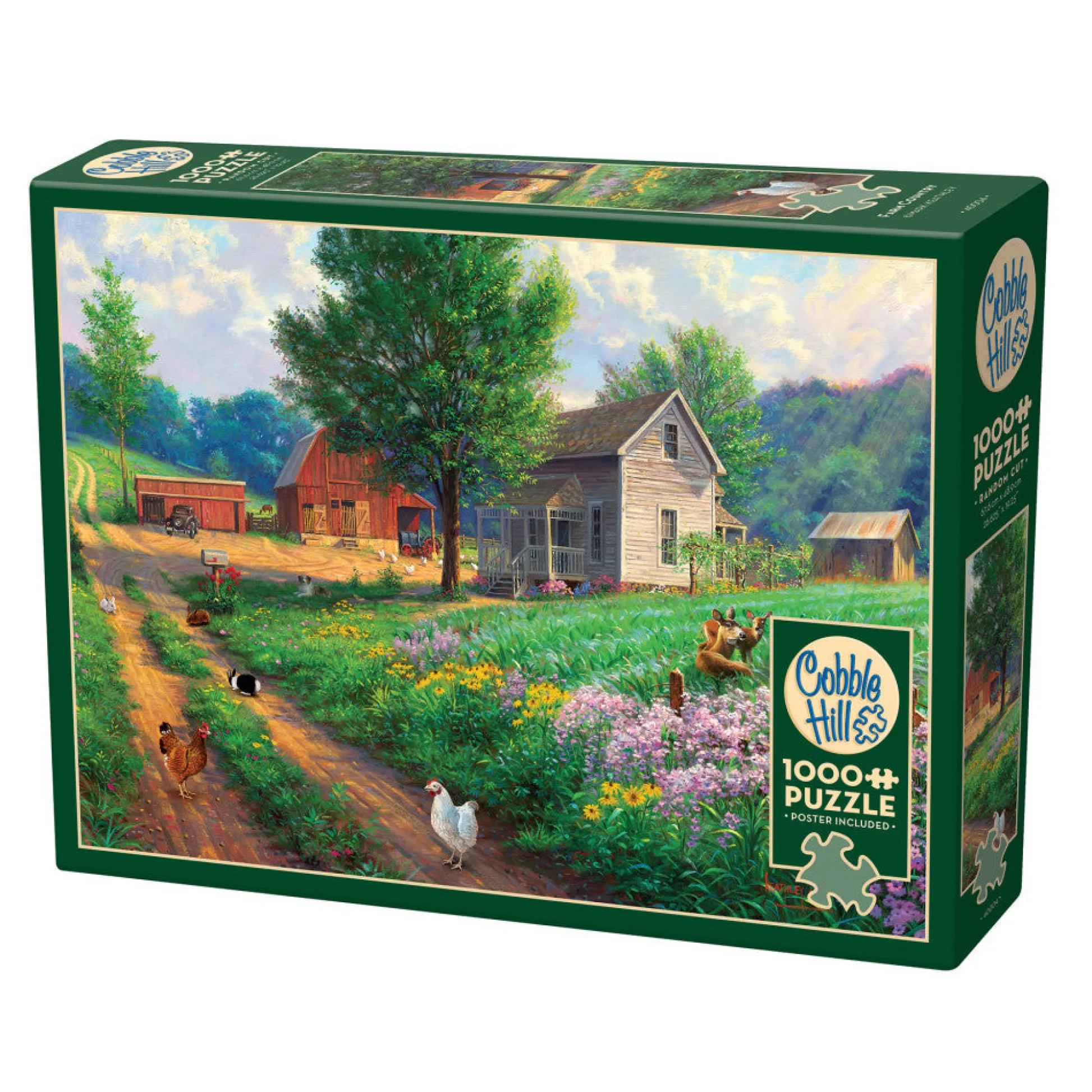 Flat River Group Cobble Hill Country Farm 1000-Piece Jigsaw Puzzle - Eco-Friendly Materials* Puzzles