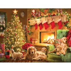 Calendar Holdings, LLC Cobble Hill Cozy Fireplace Christmas Jigsaw Puzzle - 1000 pc* Puzzles