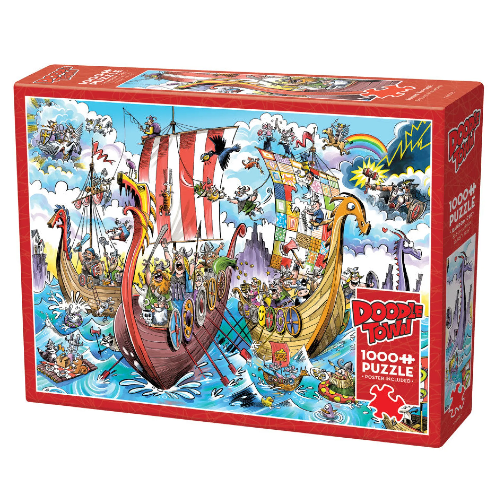 Flat River Group Cobble Hill DoodleTown: Viking Voyage - 1000 Piece Puzzle* Puzzles