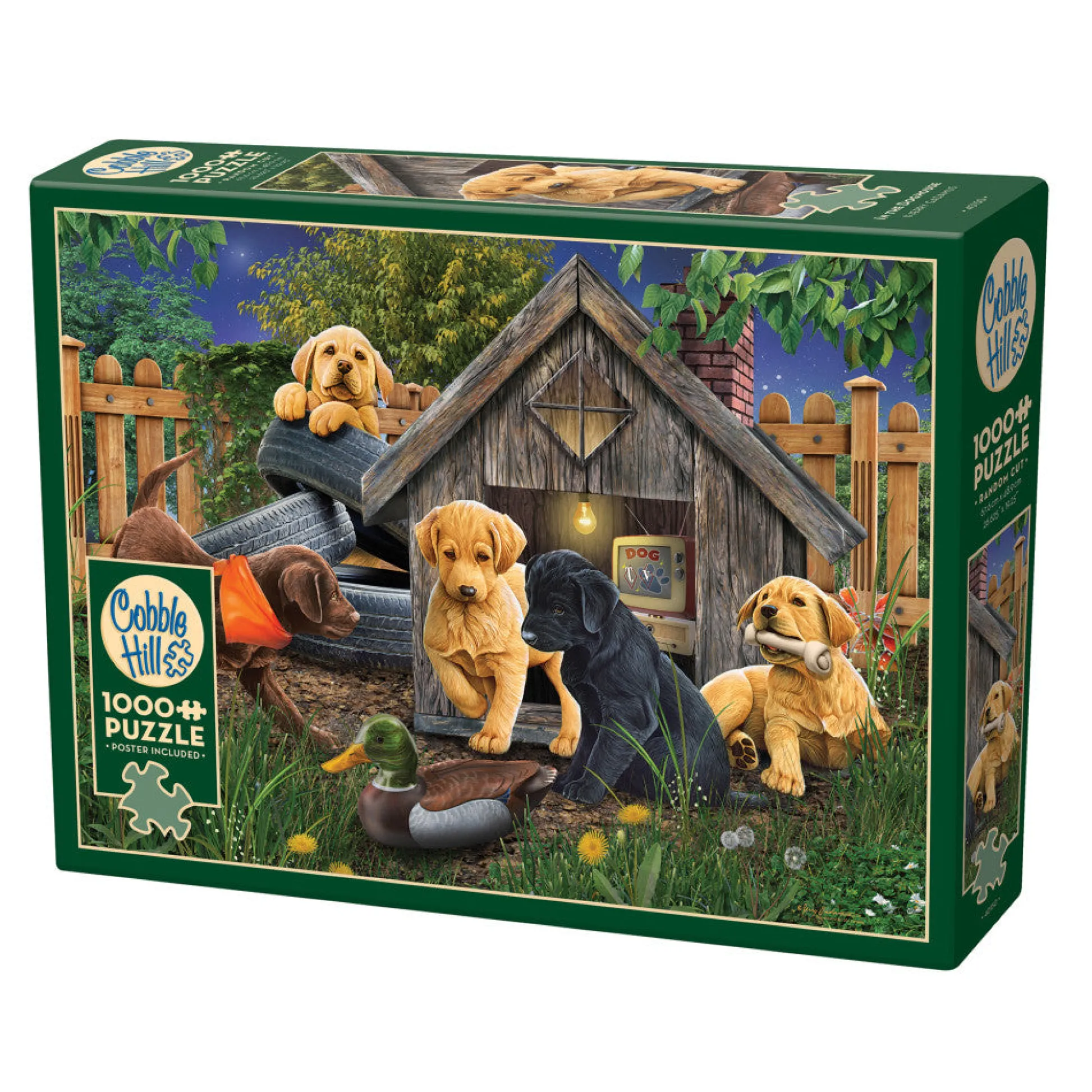 Flat River Group Cobble Hill In the Doghouse 1000 Piece Jigsaw Puzzle - Earth Friendly* Puzzles