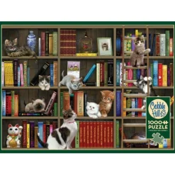 Calendar Holdings, LLC Cobble Hill Kitty Librarians Jigsaw Puzzle - 1000 pc* Puzzles