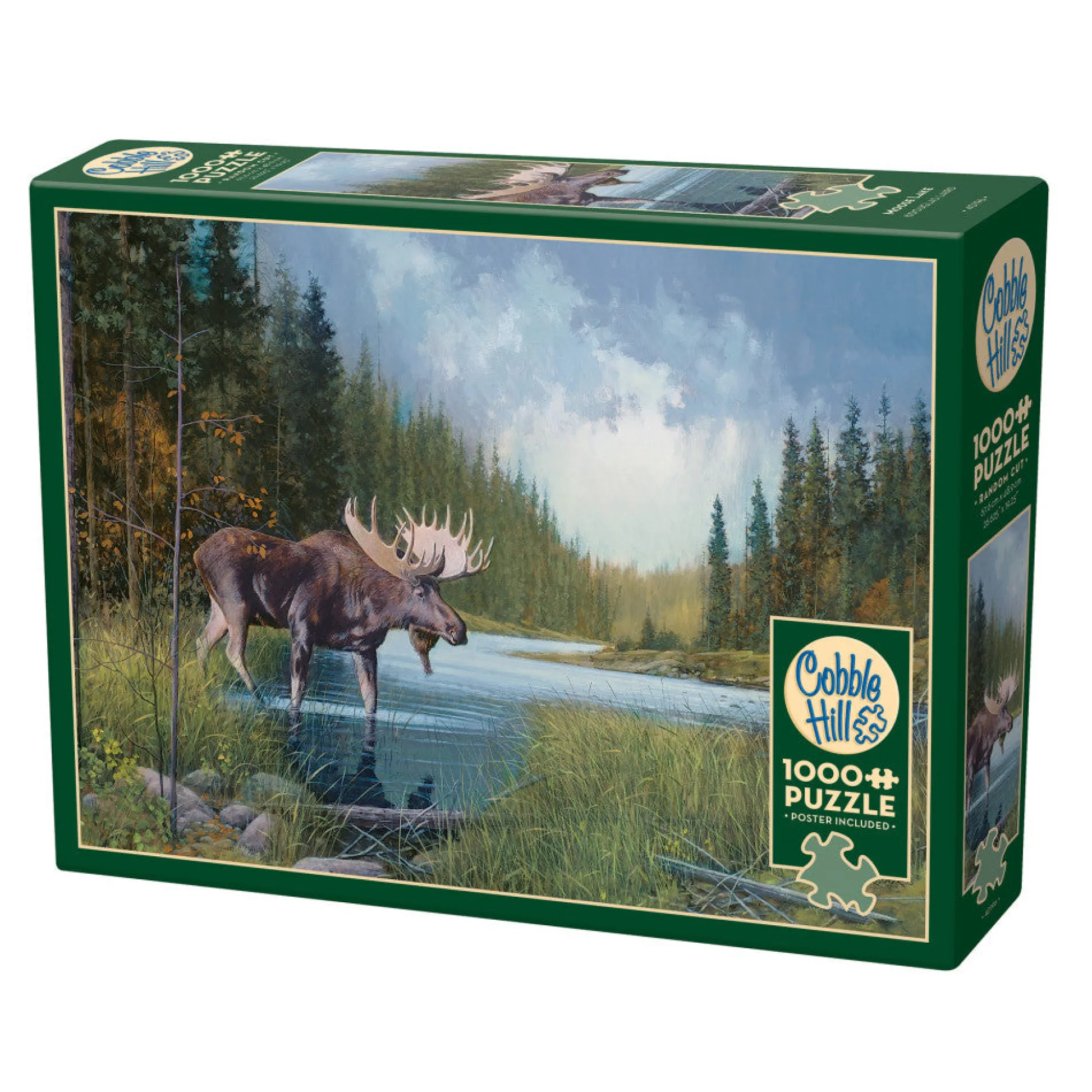Flat River Group Cobble Hill Moose Lake 1000-Piece Jigsaw Puzzle with Reference Poster* Puzzles