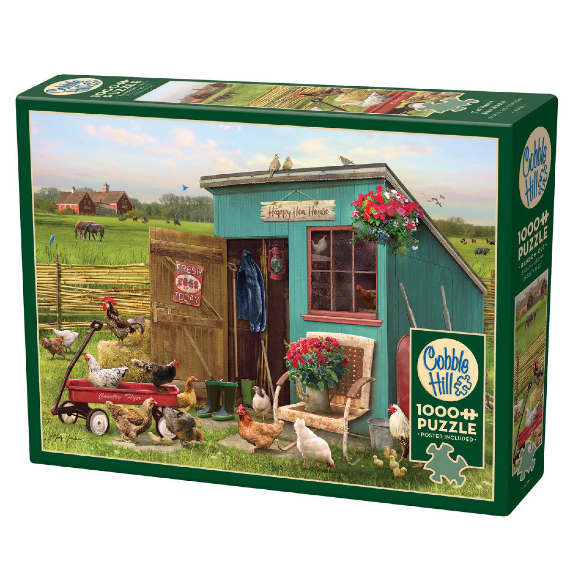 Flat River Group Cobble Hill The Happy Hen 1000-Piece Jigsaw Puzzle* Puzzles