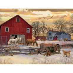 Calendar Holdings, LLC Cobble Hill Winter on the Farm Jigsaw Puzzle - 1000 pc* Puzzles