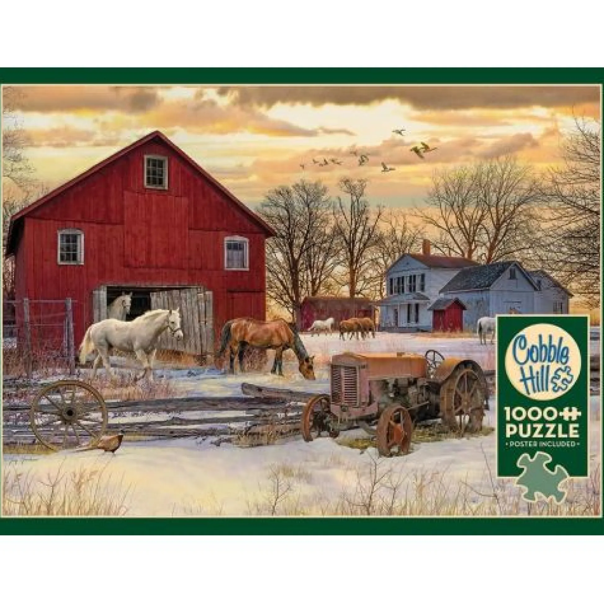 Calendar Holdings, LLC Cobble Hill Winter on the Farm Jigsaw Puzzle - 1000 pc* Puzzles
