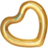 Flat River Group CocoNut Float Gold Glitter Heart Inflatable Pool Float - 48"x40"* Swimming Pools & Water Toys