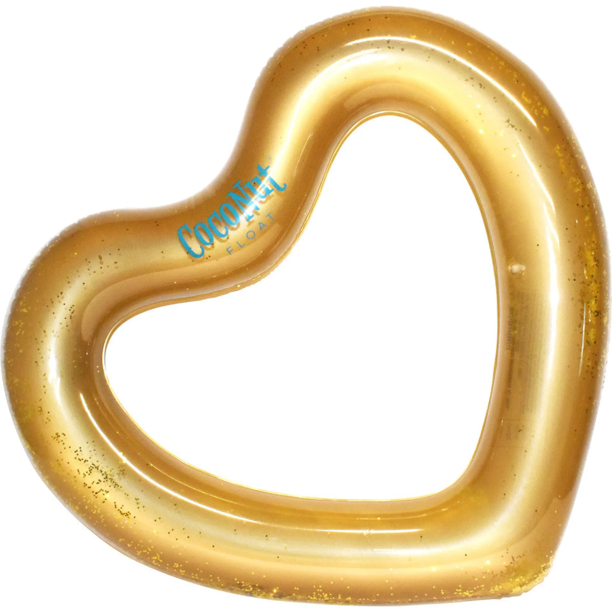 Flat River Group CocoNut Float Gold Glitter Heart Inflatable Pool Float - 48"x40"* Swimming Pools & Water Toys