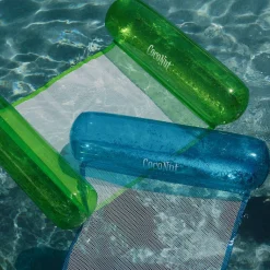 Flat River Group CocoNut Float Green Glitter Hammock Pool Lounger - 49