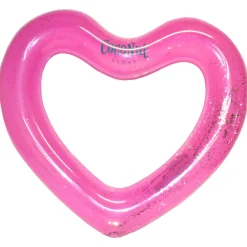 Flat River Group CocoNut Float Pink Glitter Heart Pool Float - Durable 48" Inflatable Water Accessory* Swimming Pools & Water Toys