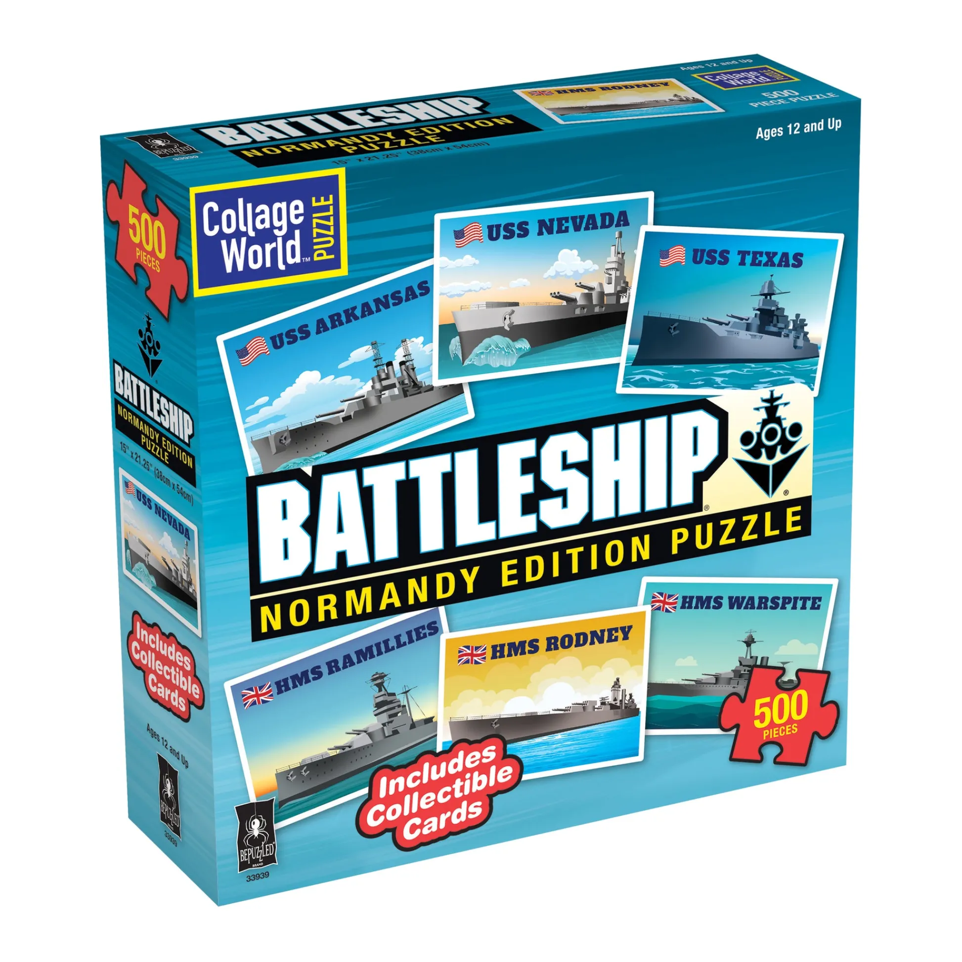 AreYouGame Collage World Battleship Normandy Edition Jigsaw Puzzle - 500 pc* Puzzles