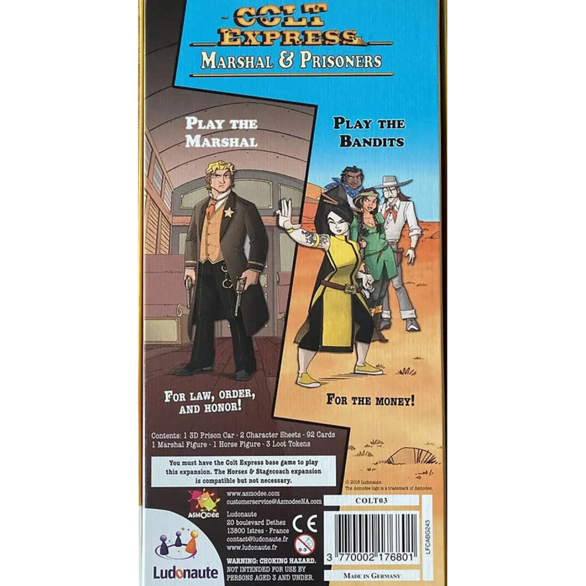 Flat River Group Colt Express: Marshal & Prisoners Expansion - American West Board Game* Role-Playing Games|Board Games