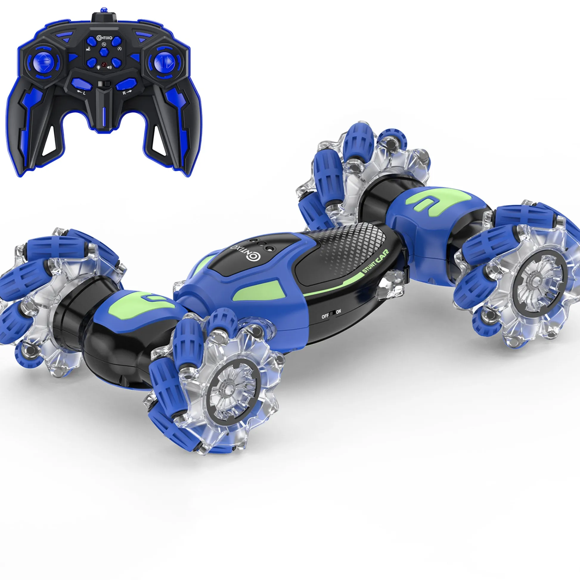Contixo Cobra Speed Crawler RC Stunt Car - 4WD Off-Road - Blue* Rc Cars & Flight