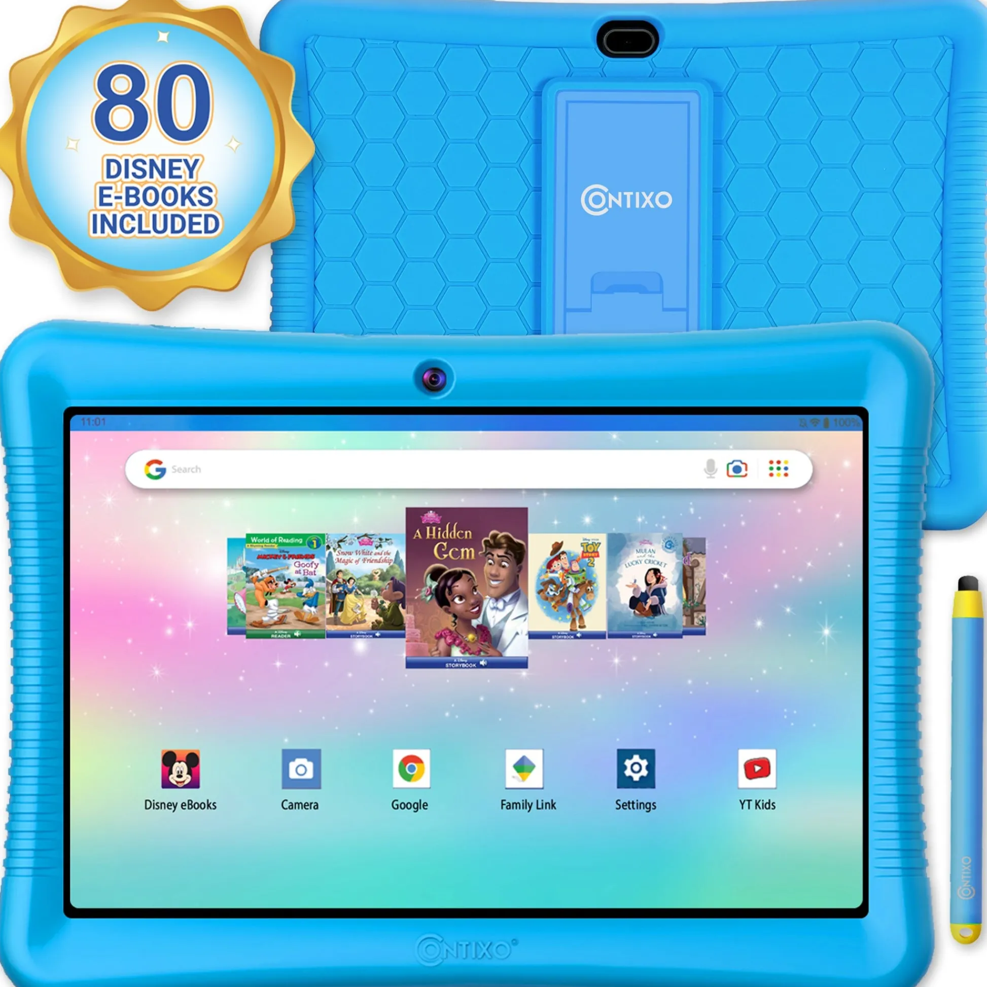 Contixo K102 10-Inch Kids 64GB HD Tablet with Disney E-Books - Blue*Kids Reading, Writing & Speech|Electronics