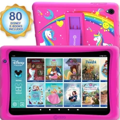 Contixo K80 8-Inch Kids Tablet with 80 Disney eBooks - 2GB RAM, 64GB Storage - Pink*Kids Reading, Writing & Speech|Electronics