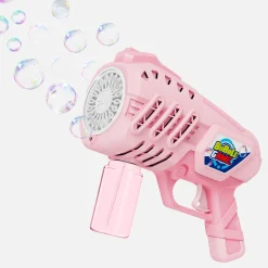 Contixo Kids Bubble Gun Blaster with Non-Slip Grip, Pink* Bubbles & Sidewalk Chalk