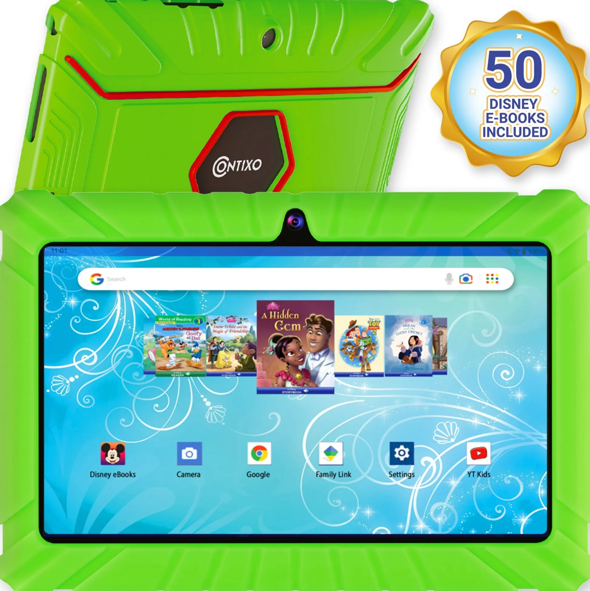 Contixo V8-2 32GB Kids Learning Tablet with Disney eBooks - Green*Kids Reading, Writing & Speech|Electronics