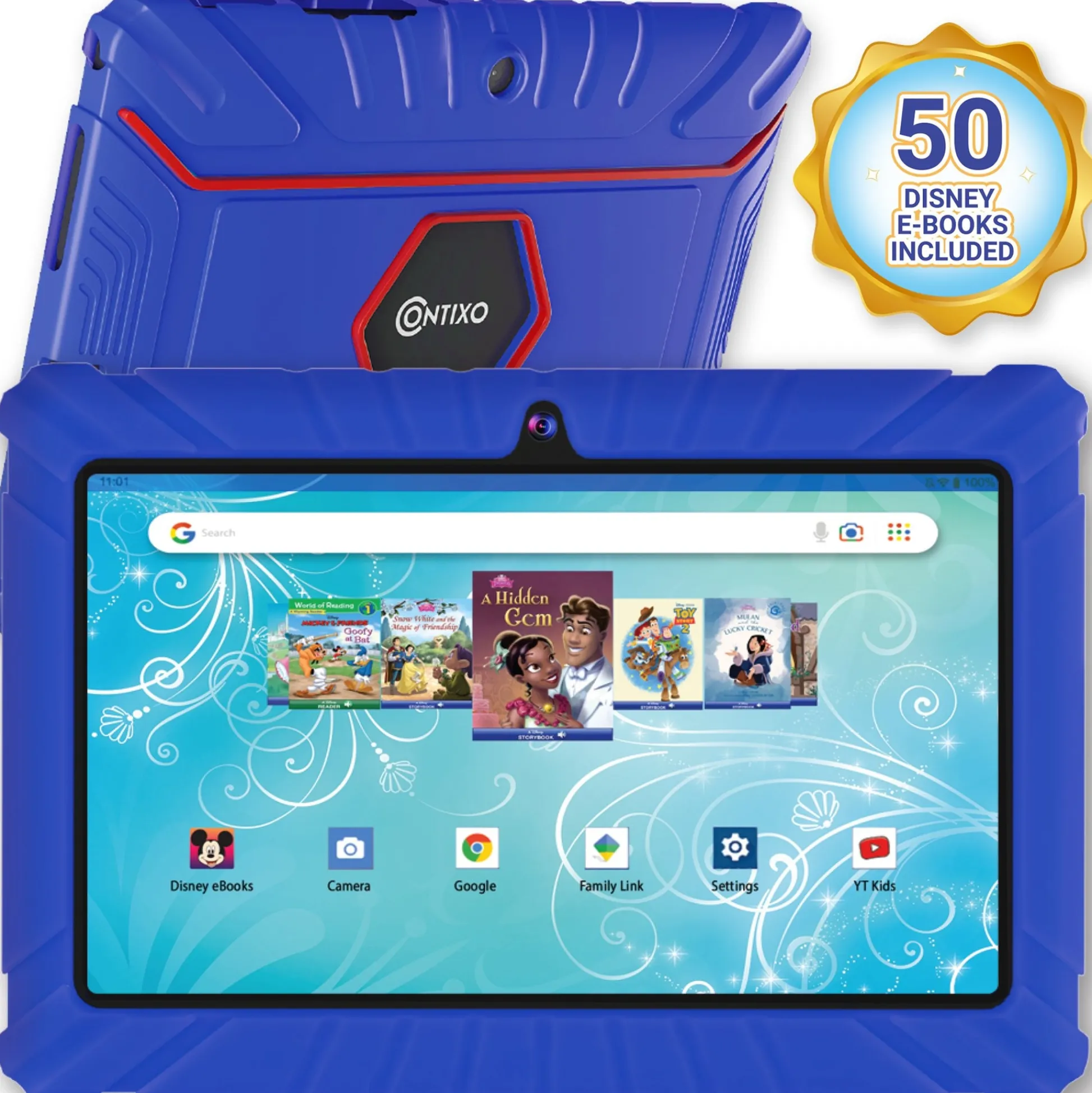 Contixo V8-2 32GB Kids Tablet with Disney eBooks - Dark Blue*Kids Reading, Writing & Speech|Electronics