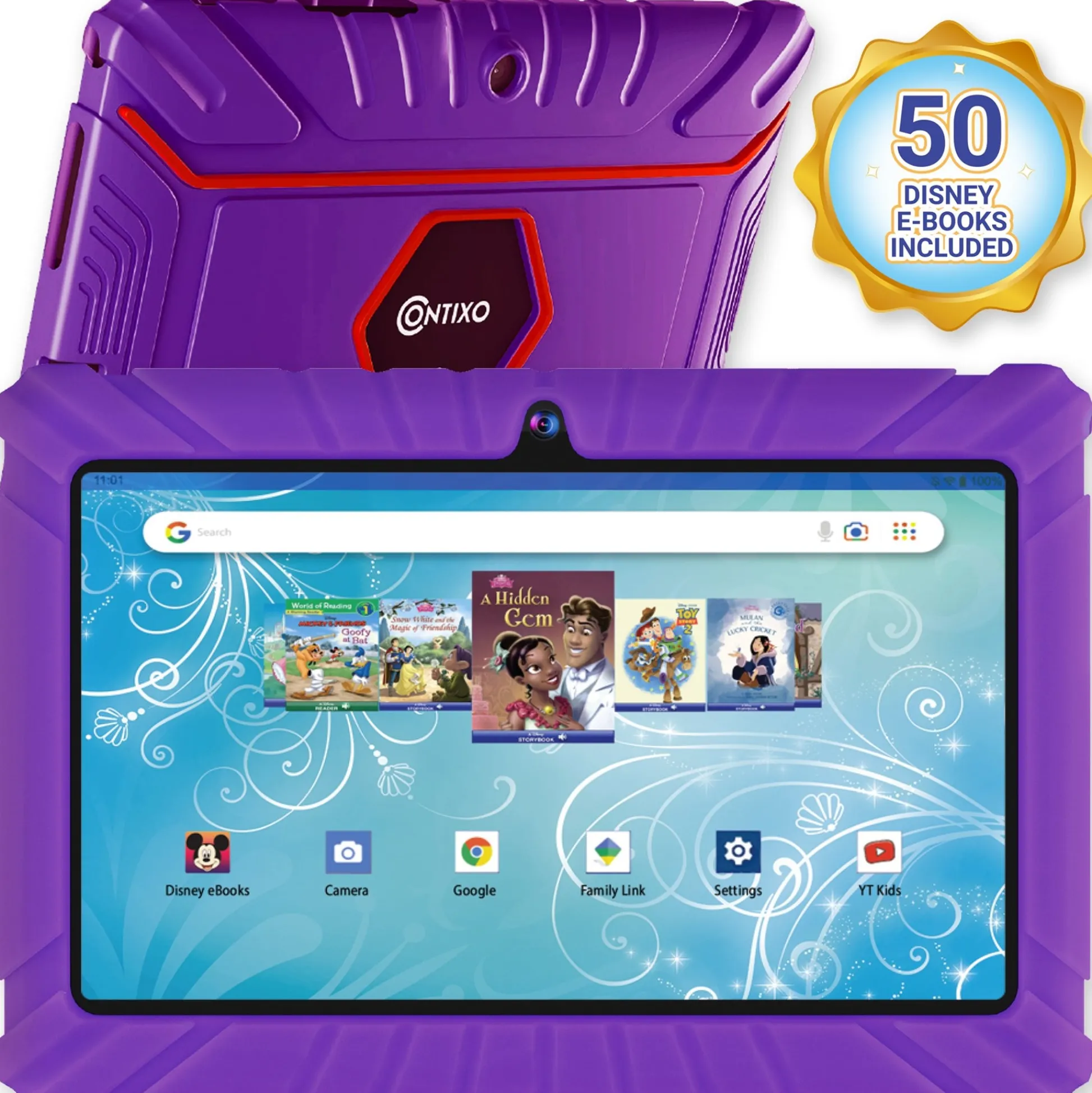 Contixo V8-2 Kids 7" Tablet with Disney eBooks, 32GB, Purple - Ages 3-10*Kids Reading, Writing & Speech|Electronics