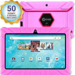 Contixo V8-2 Kids 7" Tablet with Disney eBooks, 32GB - Pink*Kids Reading, Writing & Speech|Electronics