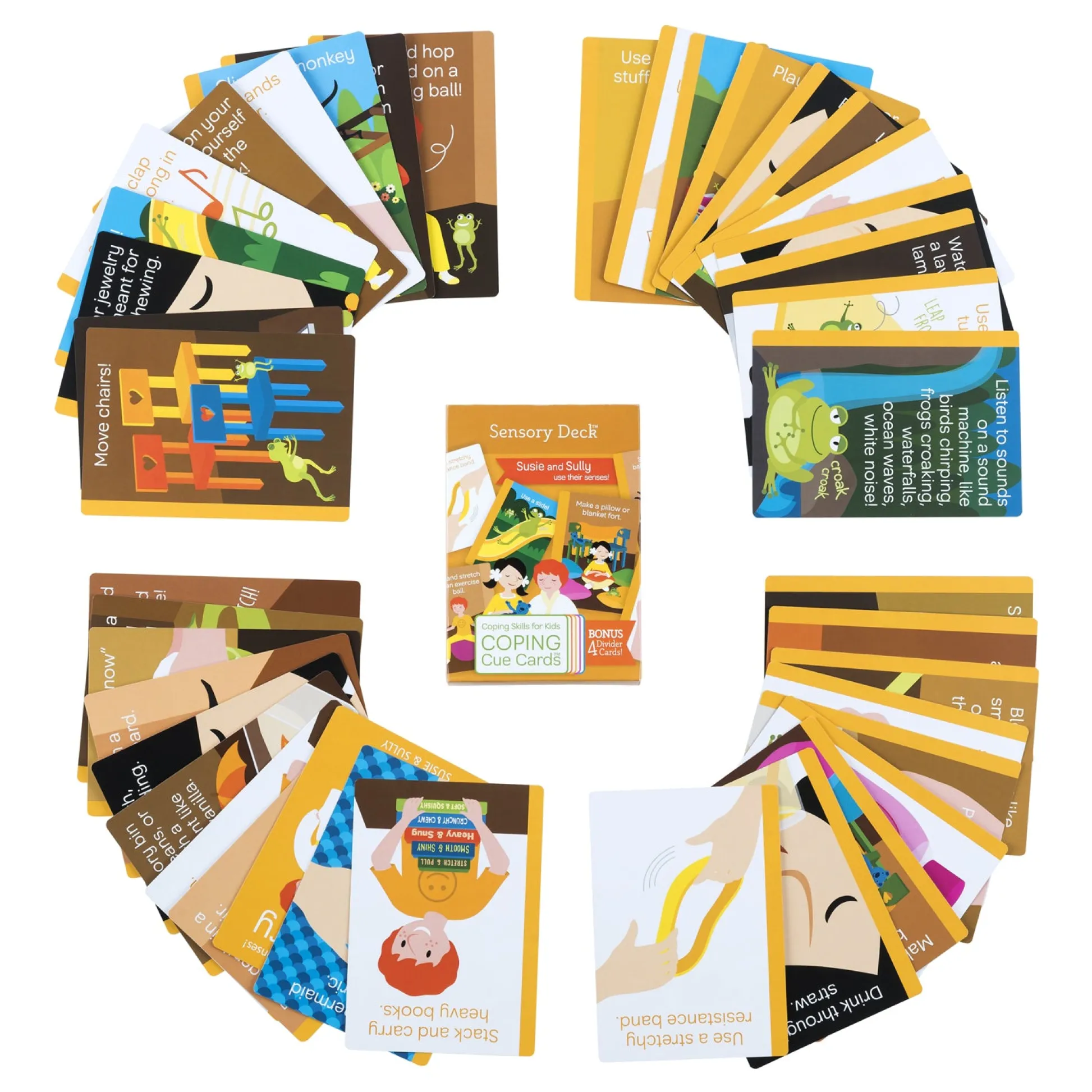 Educators Resource Coping Skills for Kids Coping Cue Cards Sensory Deck* Sensory & Fidget Toys|Social & Emotional Skills