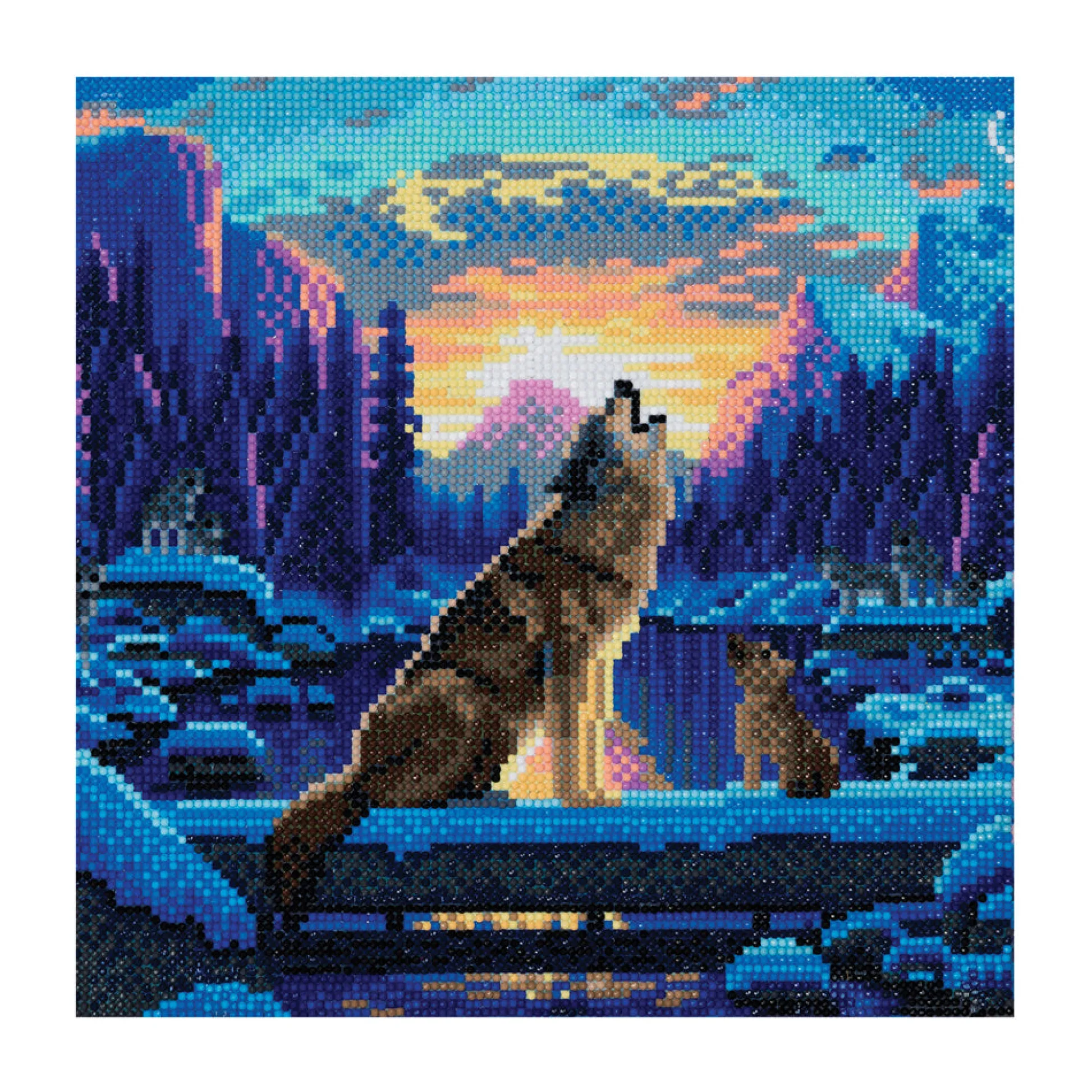 AreYouGame Craft Buddy Howling Wolves Crystal Art Medium Framed Kit* Crafts & Activities