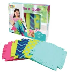 Calendar Holdings, LLC CraftBuddy DIY No-Sew Quilt Making Kit - Colorful Fabric* Crafts & Activities
