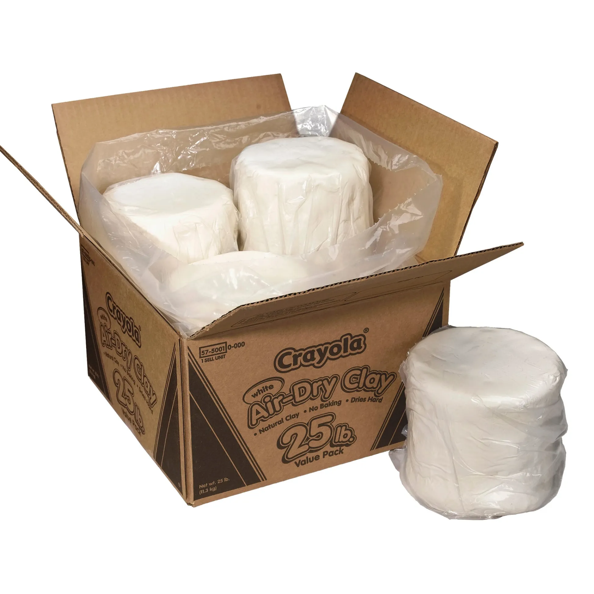 Educators Resource Crayola Air-Dry Clay Bulk Pack - 25 lbs, Natural White* Clay, Dough & Sand Art