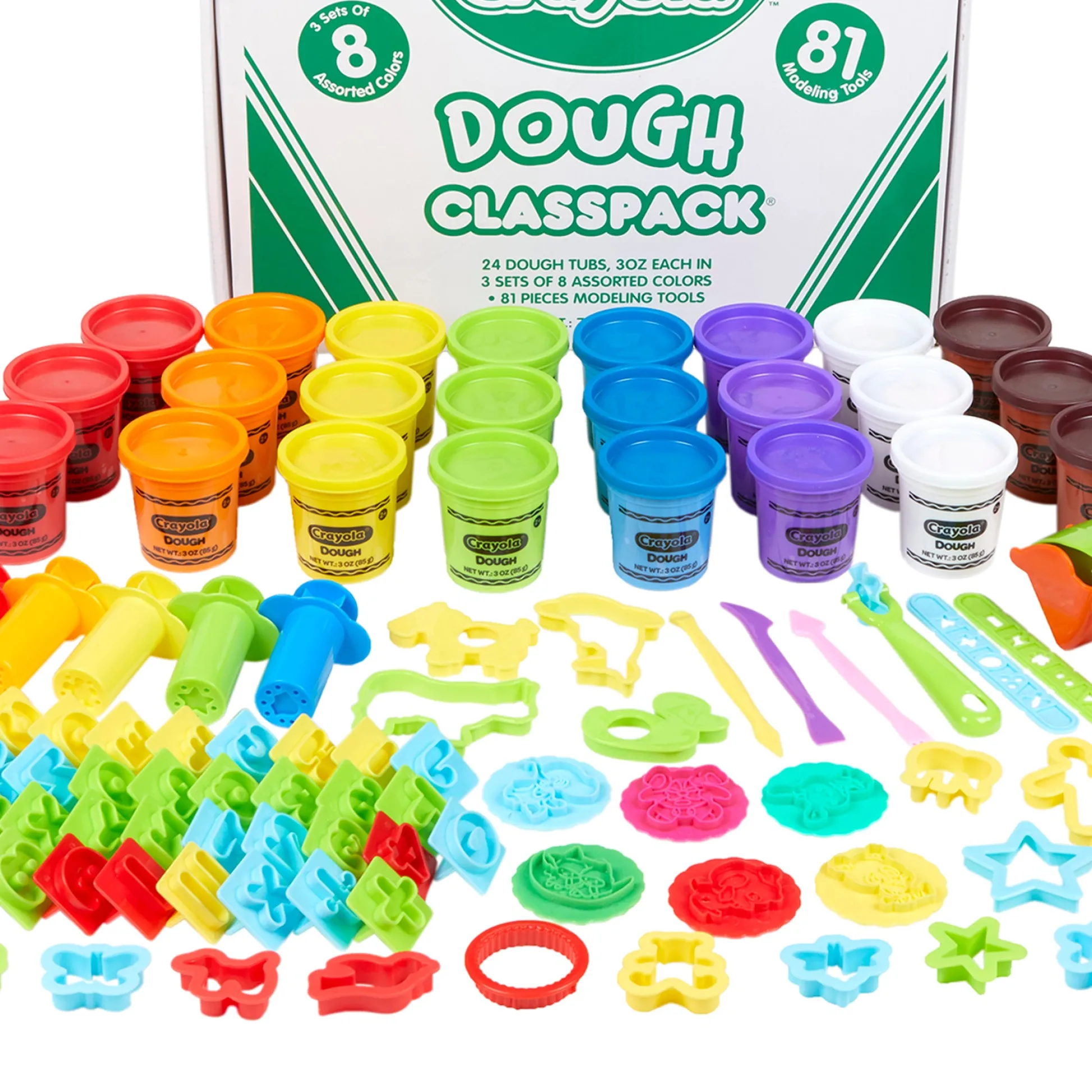 Educators Resource Crayola Classpack Dough & Clay Tools - 24 Tubs Assorted Colors* Clay, Dough & Sand Art