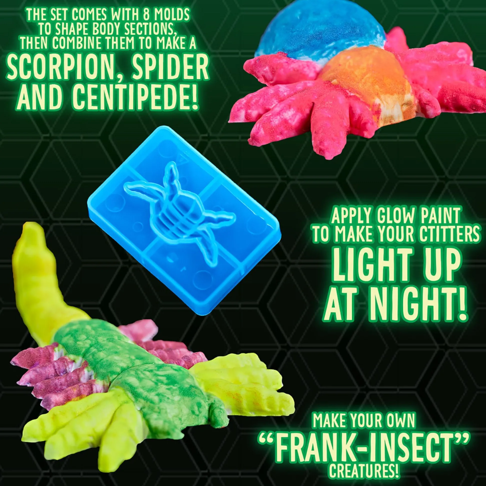 Educators Resource Crayola Critter Creator Glow Bugs Art Kit* Clay, Dough & Sand Art