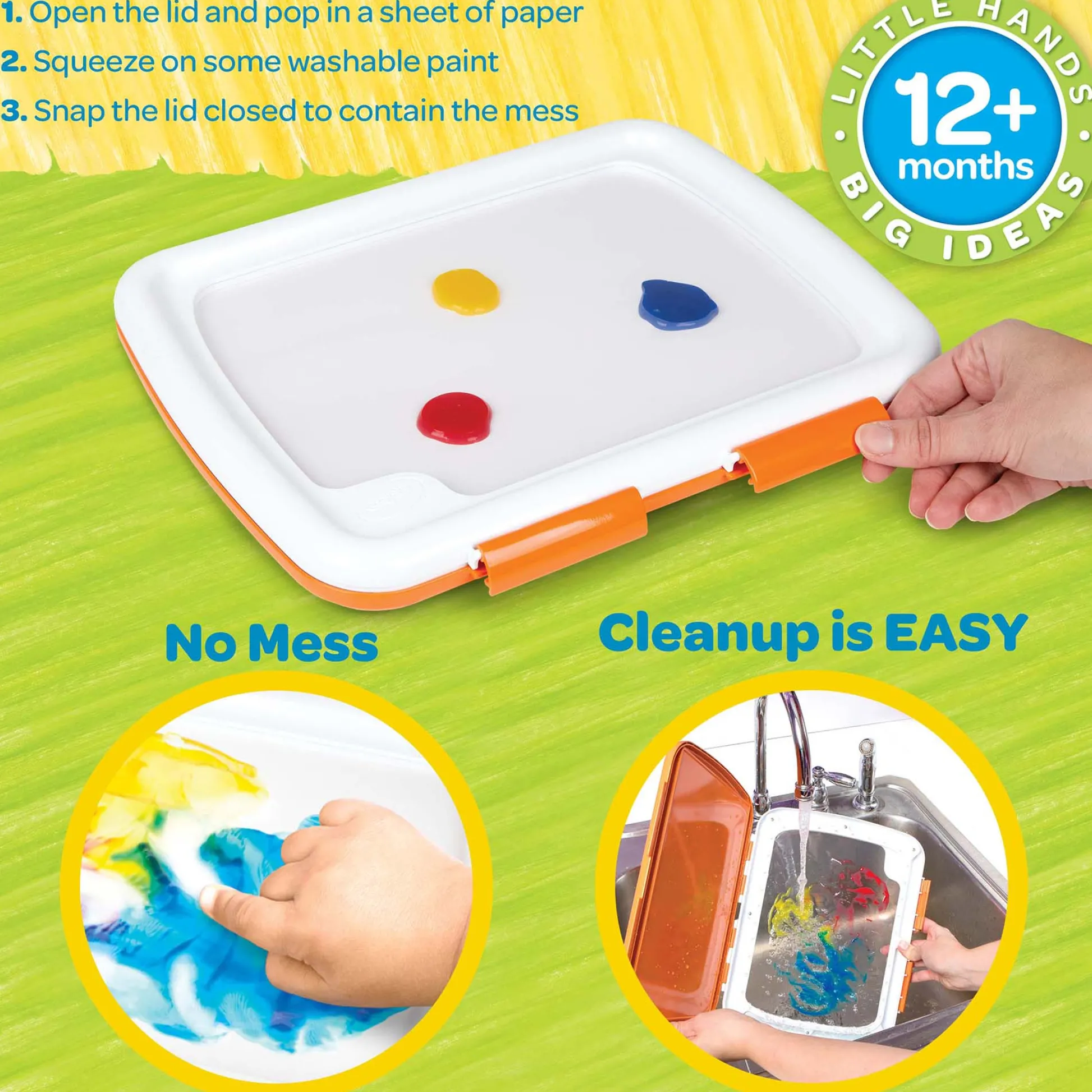 Educators Resource Crayola Easy-Clean Fingerpaint Set - Vibrant Toddler Art Kit* Drawing, Color & Painting