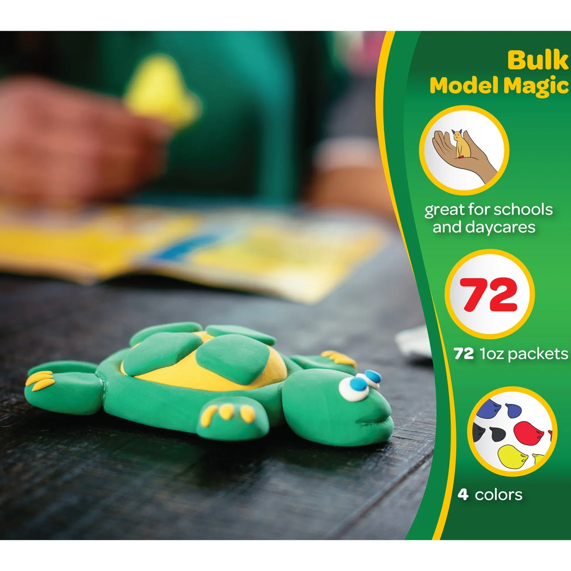 Educators Resource Crayola Model Magic Primary Colors Classpack - Assorted, 75 Packs* Clay, Dough & Sand Art