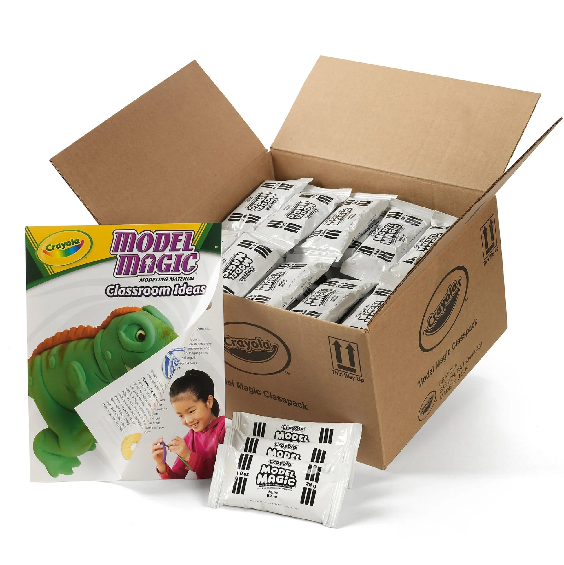 Educators Resource Crayola Model Magic White Modeling Compound Classpack - 75 Pack* Clay, Dough & Sand Art