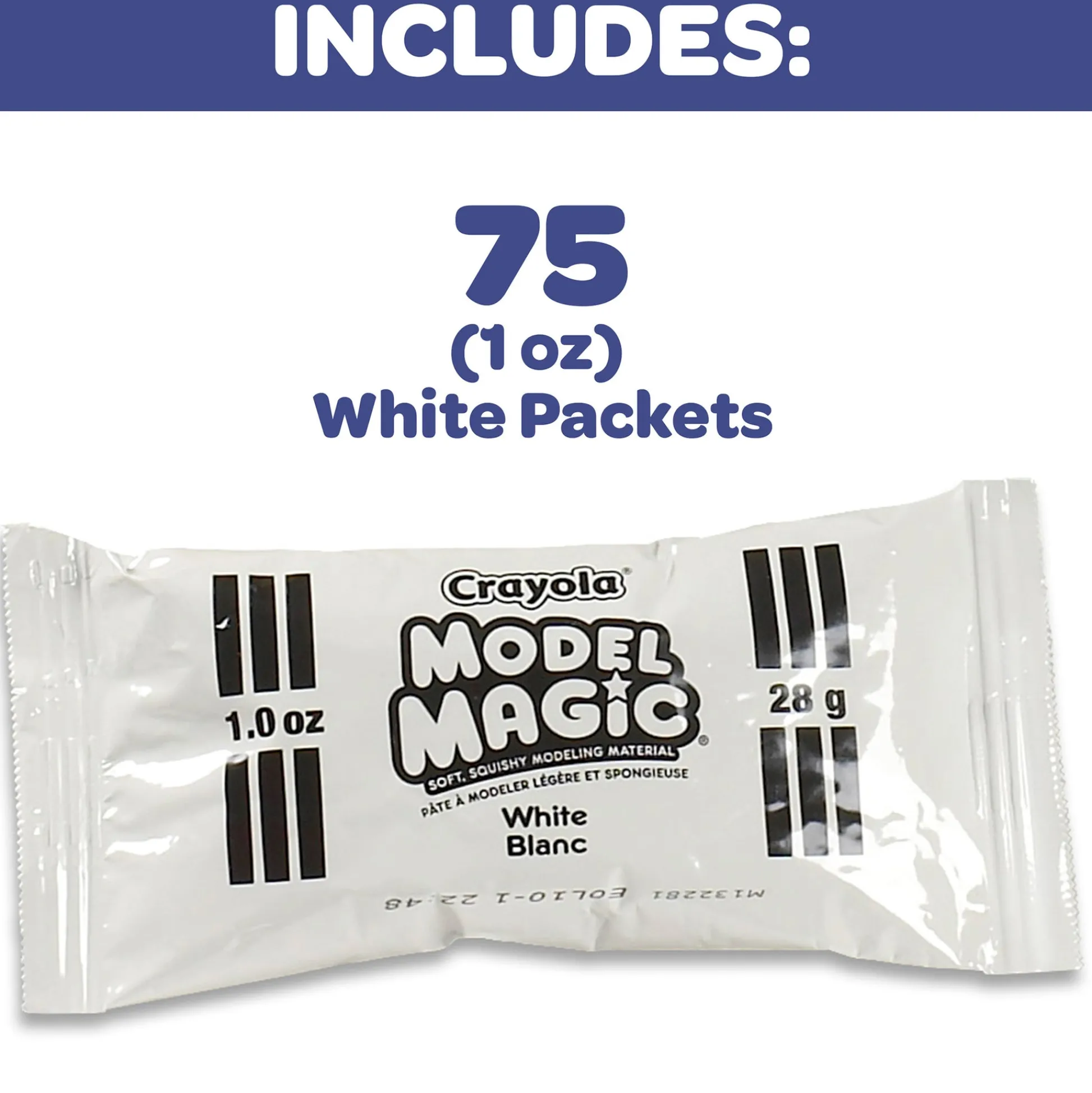 Educators Resource Crayola Model Magic White Modeling Compound Classpack - 75 Pack* Clay, Dough & Sand Art