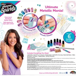 Flat River Group Cra-Z-Art Shimmer 'N Sparkle Metallic Rainbow Nail Art Design Kit* Crafts & Activities