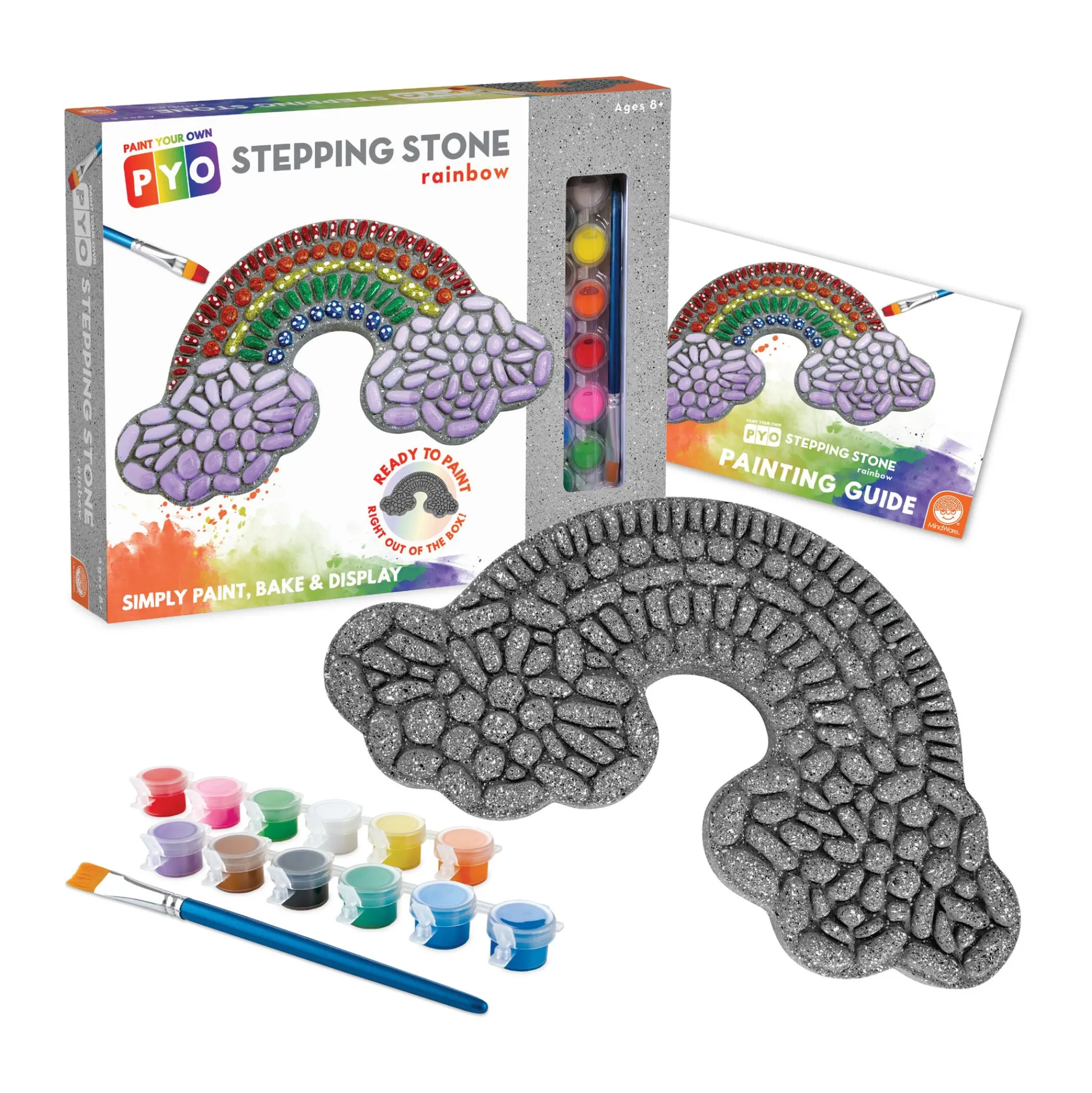AreYouGame Creative Escapes Rainbow Stepping Stone Paint Kit - Multicolor* Drawing, Color & Painting