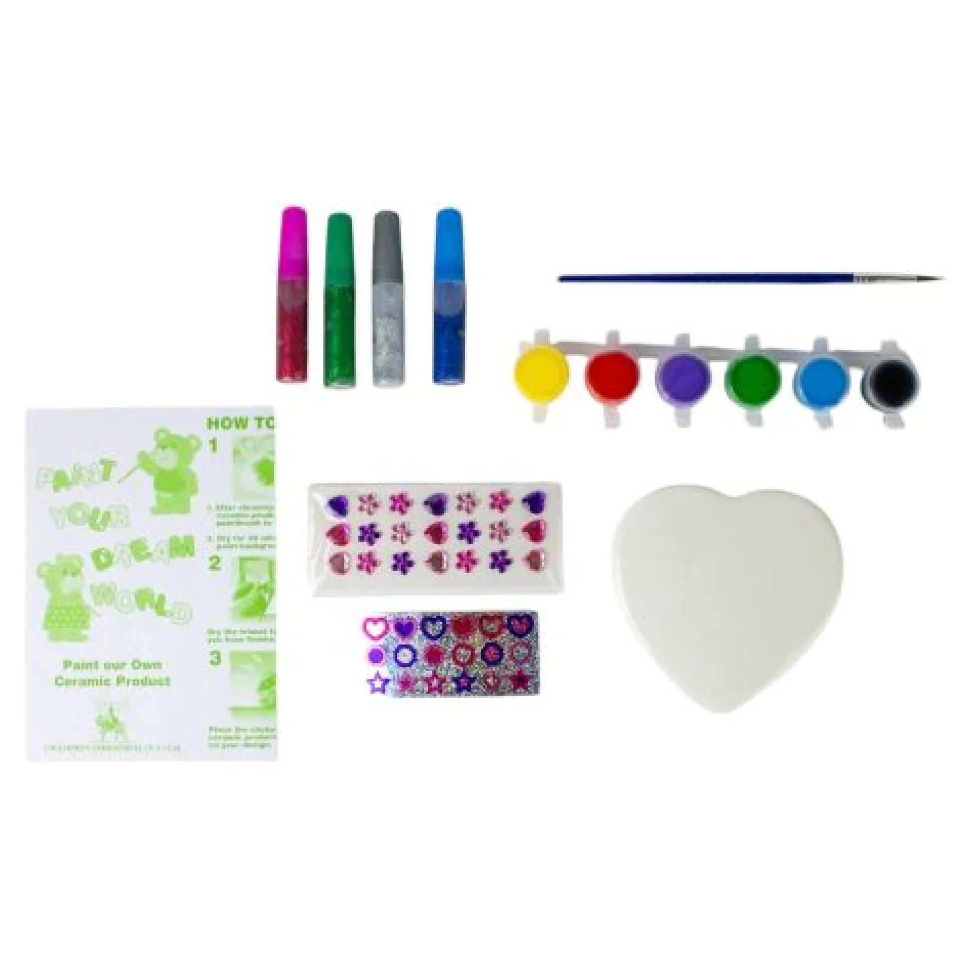 Calendar Holdings, LLC Creative Studio Heart-Shaped DIY Jewelry Box Painting Kit* Crafts & Activities