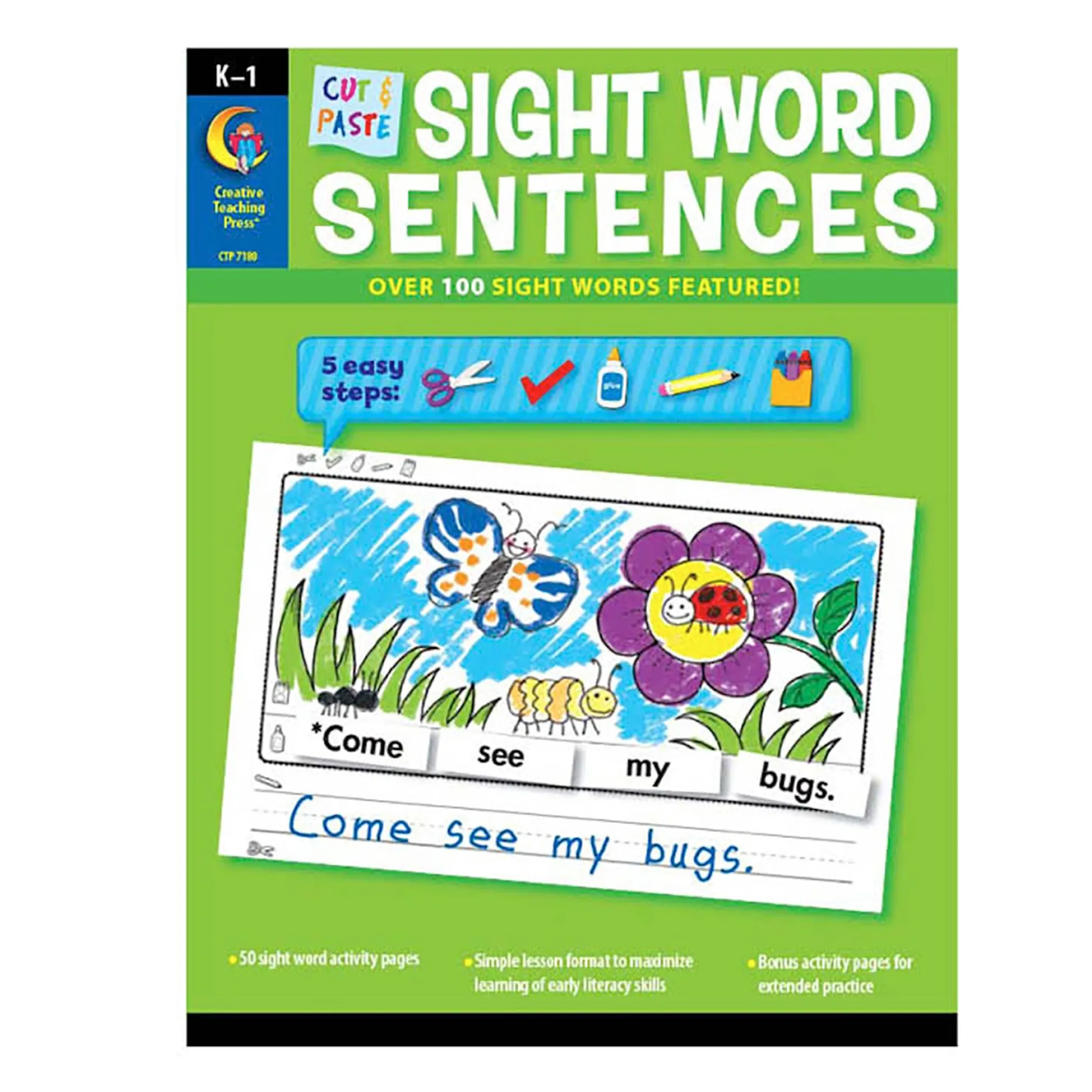 Educators Resource Creative Teaching Press Cut & Paste ABCs & Sight Words Learning Set* Preschool Education Toys & Activities