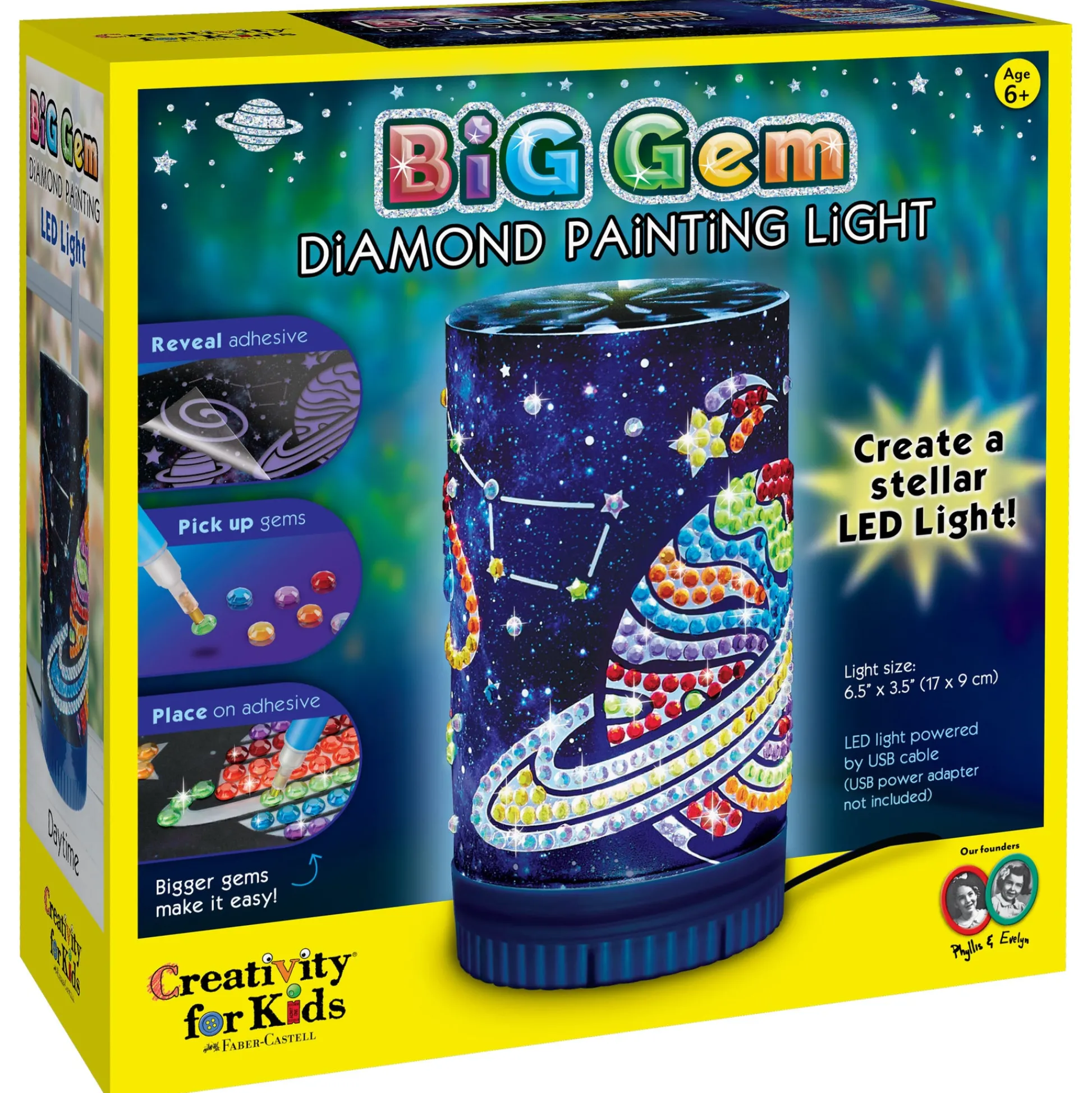 Faber Castell Creativity for Kids Big Gem Diamond Painting Night Light Kit* Crafts & Activities