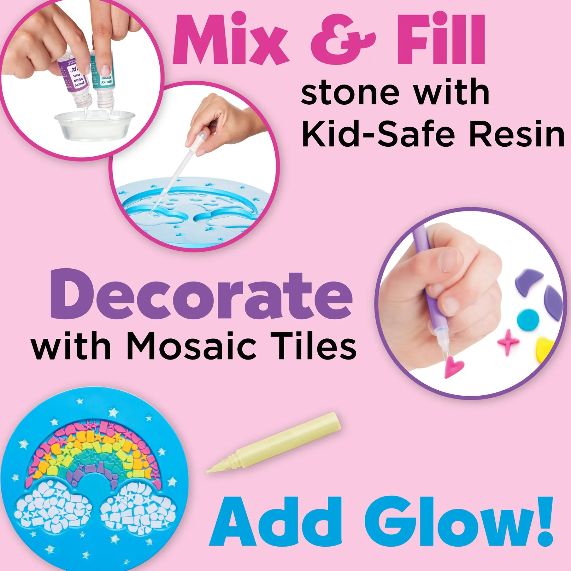 Faber Castell Creativity for Kids Rainbow Garden Stone Mosaic Kit* Crafts & Activities