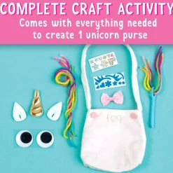 Faber Castell Creativity for Kids Unicorn Magic No-Sew Craft Purse Kit* Crafts & Activities