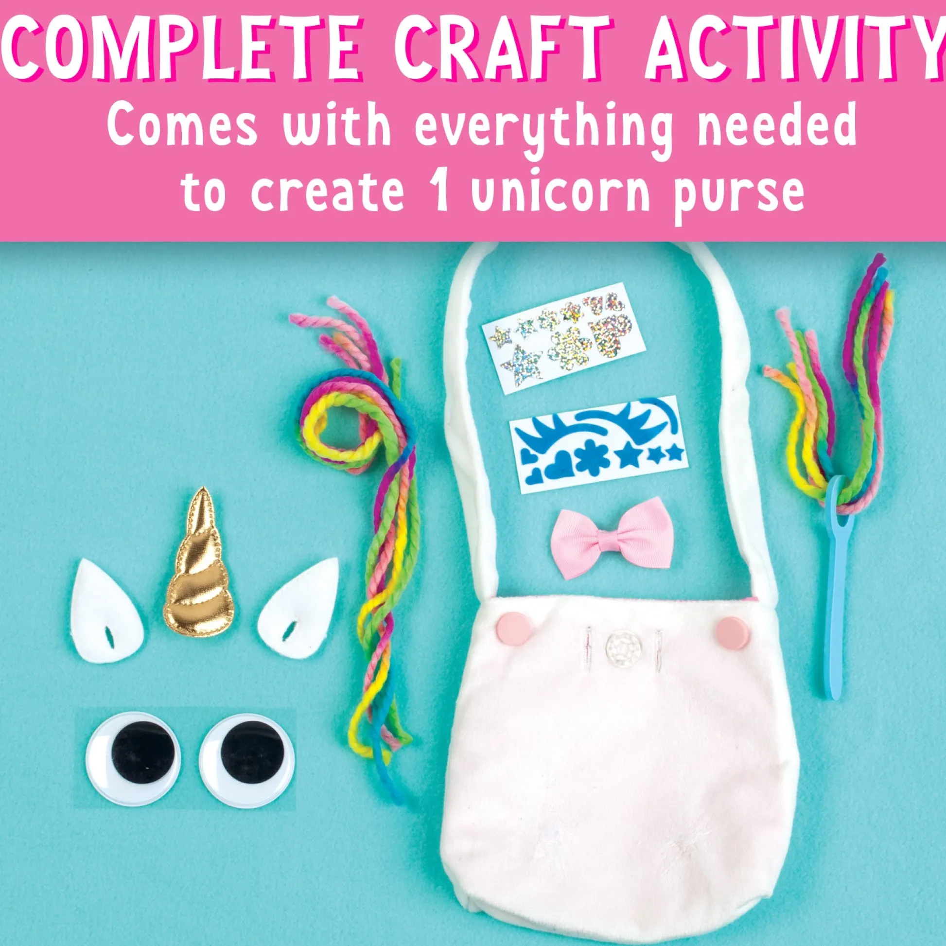 Faber Castell Creativity for Kids Unicorn Magic No-Sew Craft Purse Kit* Crafts & Activities